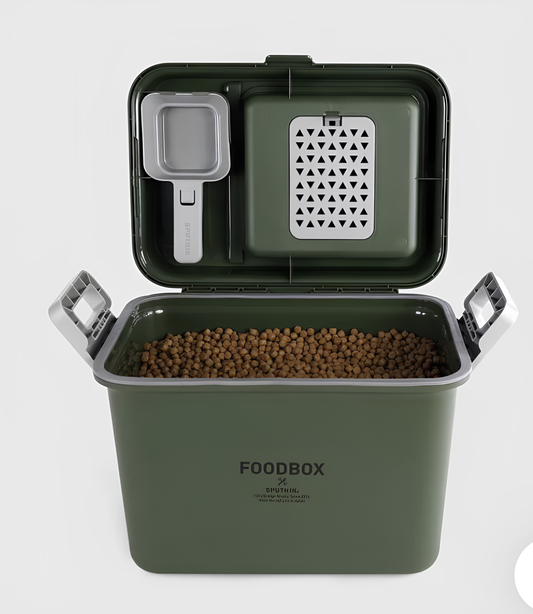 Sputnik Food Storage Green 機能飼料箱 - 軍綠