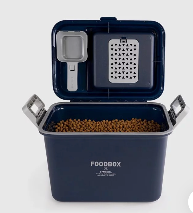 Sputnik Food Storage Navy 機能飼料箱 - 藍