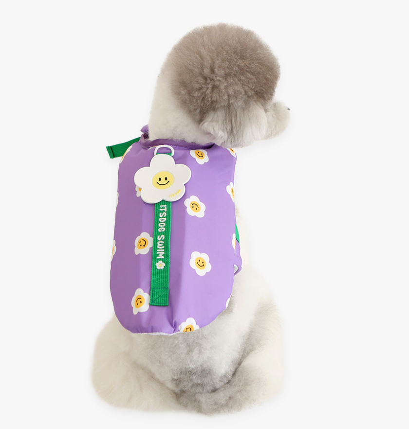 Itsdog 繽紛寵物救生衣 紫花 Ice popping Life Jacket Purple