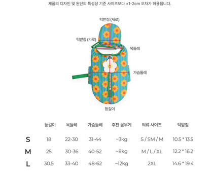 Itsdog 繽紛寵物救生衣 藍綠  Ice popping Life Jacket Blue-Green