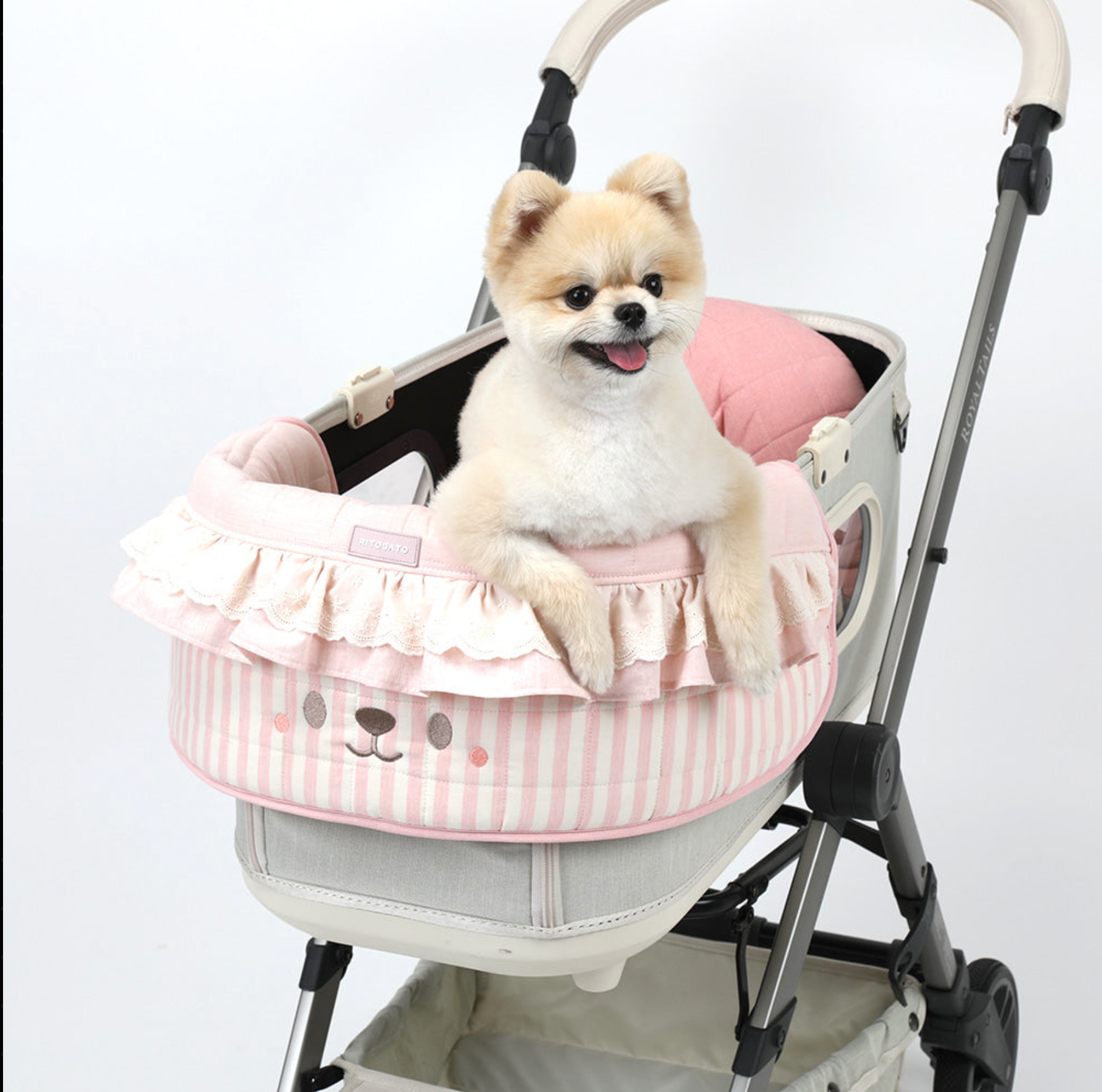 Ritogato Pawpaw Frill Stroller Guard 寵物推車圍邊 小熊喱士款