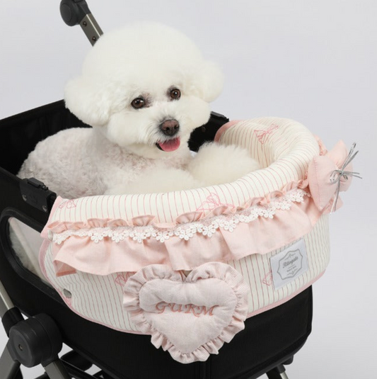 Ritogato Pliant Buggy Cover-up Guard 寵物推車圍邊 蝴蝶結喱士款