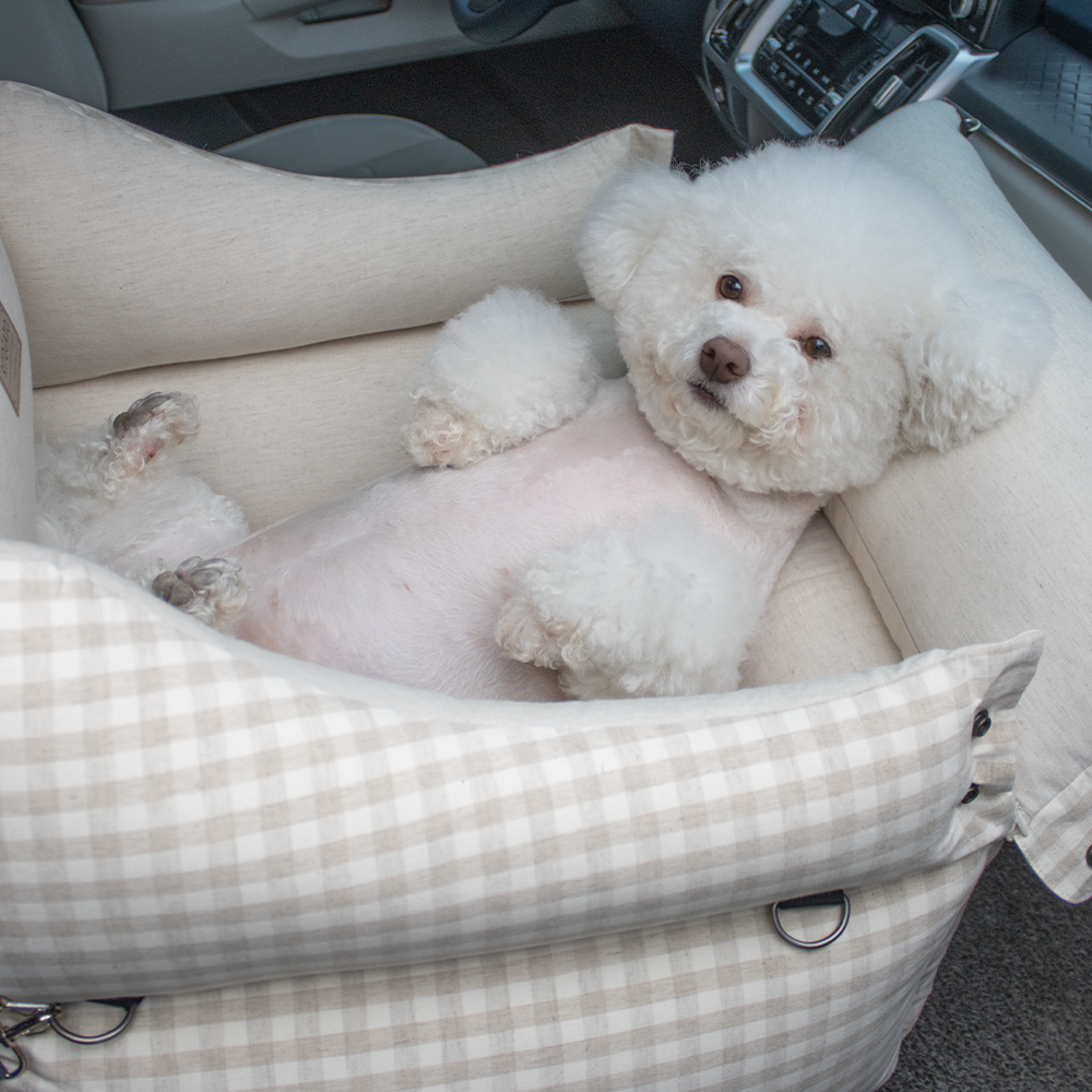 Ritogato Smart Car Seat Version 2 寵物汽車安全座椅 杏色格仔