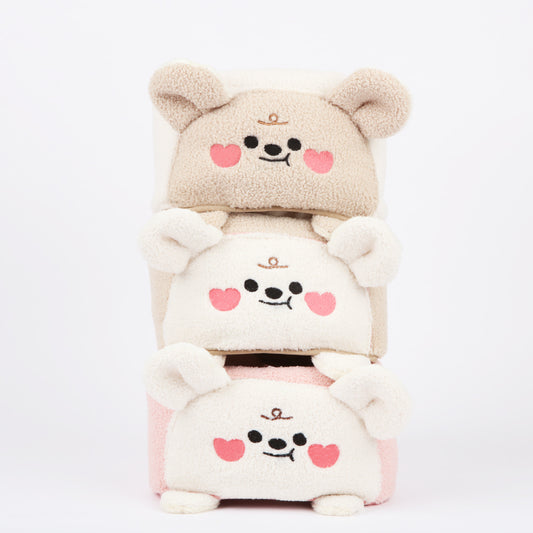 Ritogato Bolppangi Buggy Cover-up Guard 熊仔毛絨絨款寵物推車圍邊 - 粉紅色