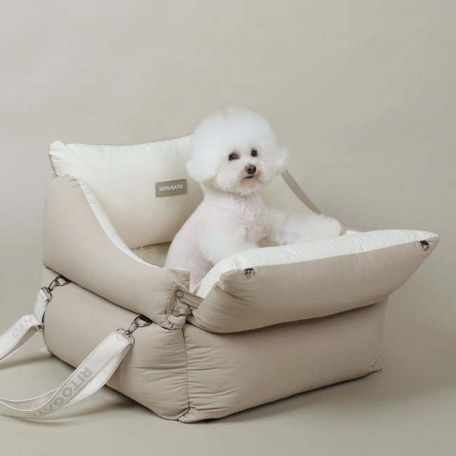 【預訂商品】Ritogato New Smart Car Seat Version 3 寵物汽車安全座椅 杏色