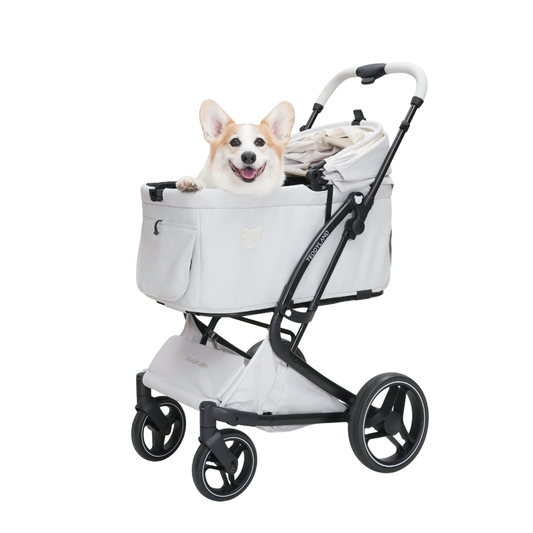 TeddyLand Grande 寵物手推車 Pearl 珍珠白