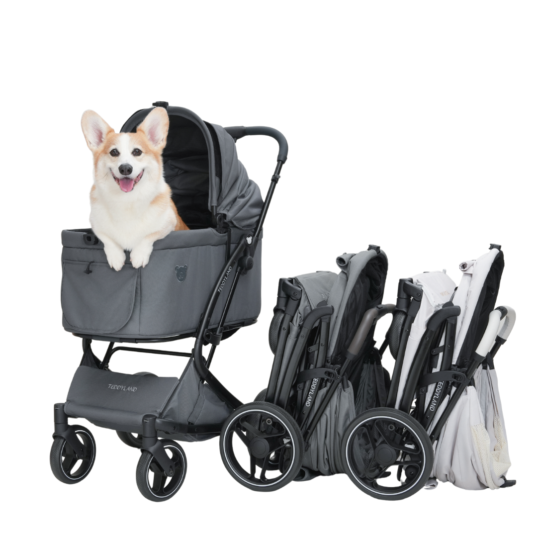 TeddyLand Grande 寵物手推車 Pearl 珍珠白