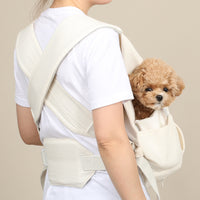 【Version 4】 Ritogato Voddly Cooloud Front Bag 前孭寵物袋 夏日透氣質料 奶油色