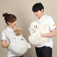 【Version 4】 Ritogato Voddly Cooloud Front Bag 前孭寵物袋 夏日透氣質料 淺灰間條色