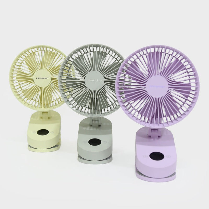 Pompolarr Portable Fan 可夾自轉靜音五檔風扇