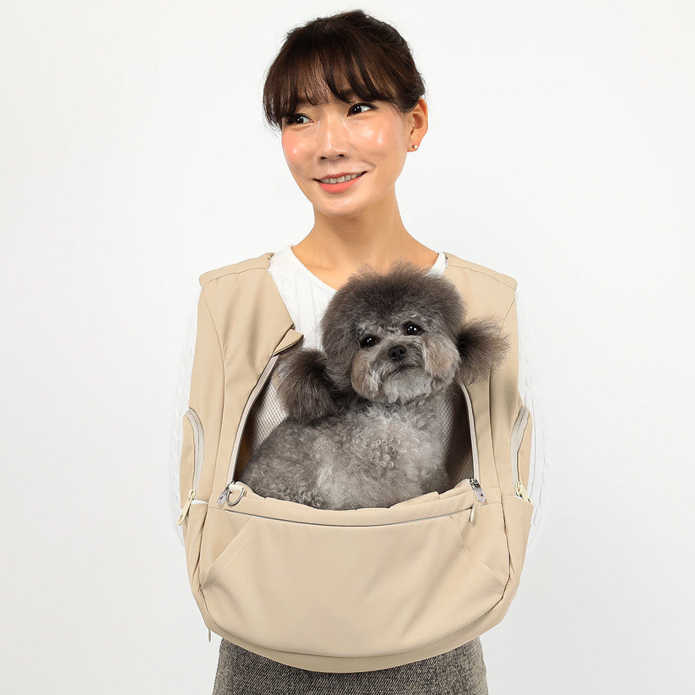 【V7】Ritogato Voddly Plus Front Bag 前孭寵物袋 透氣網質料 杏色