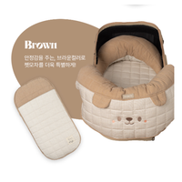 Ritogato Honeybuney Pet Cart Cushion 小熊格仔款寵物推車車墊 - 啡色