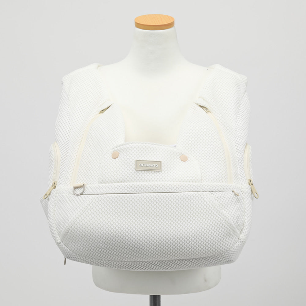 【V7】Ritogato Voddly Plus Front Bag 前孭寵物袋 網袋質料 白色