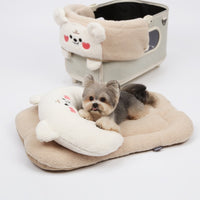 Ritogato Bolppangi Buggy Cover-up Cushion 熊仔毛絨絨款寵物推車車墊  - 杏色