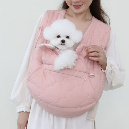 【Version 3】Ritogato Voddly Cozy Front Bag 前孭寵物袋 跣水質料 粉紅色