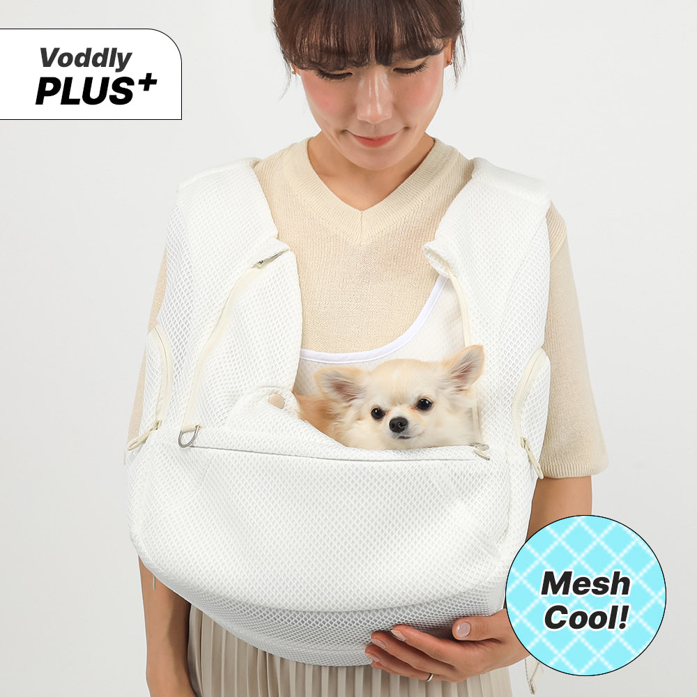 【V7】Ritogato Voddly Plus Front Bag 前孭寵物袋 網袋質料 白色