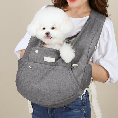 【Version 5】 Ritogato Voddly Petite Front Bag 前孭寵物袋 細版夏日透氣質料 牛仔灰色