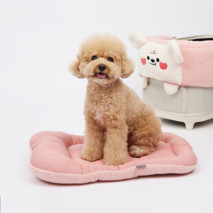 Ritogato Bolppangi Buggy Cover-up Guard 熊仔毛絨絨款寵物推車車墊套裝 - 粉紅色