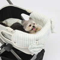 Ritogato Chou-Ribbon Buggy Cover-up Cushion 韓式簡約款寵物推車車墊 - 湖水綠