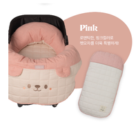 Ritogato Honeybuney Pet Cart Cushion 小熊格仔款寵物推車車墊 - 粉紅色