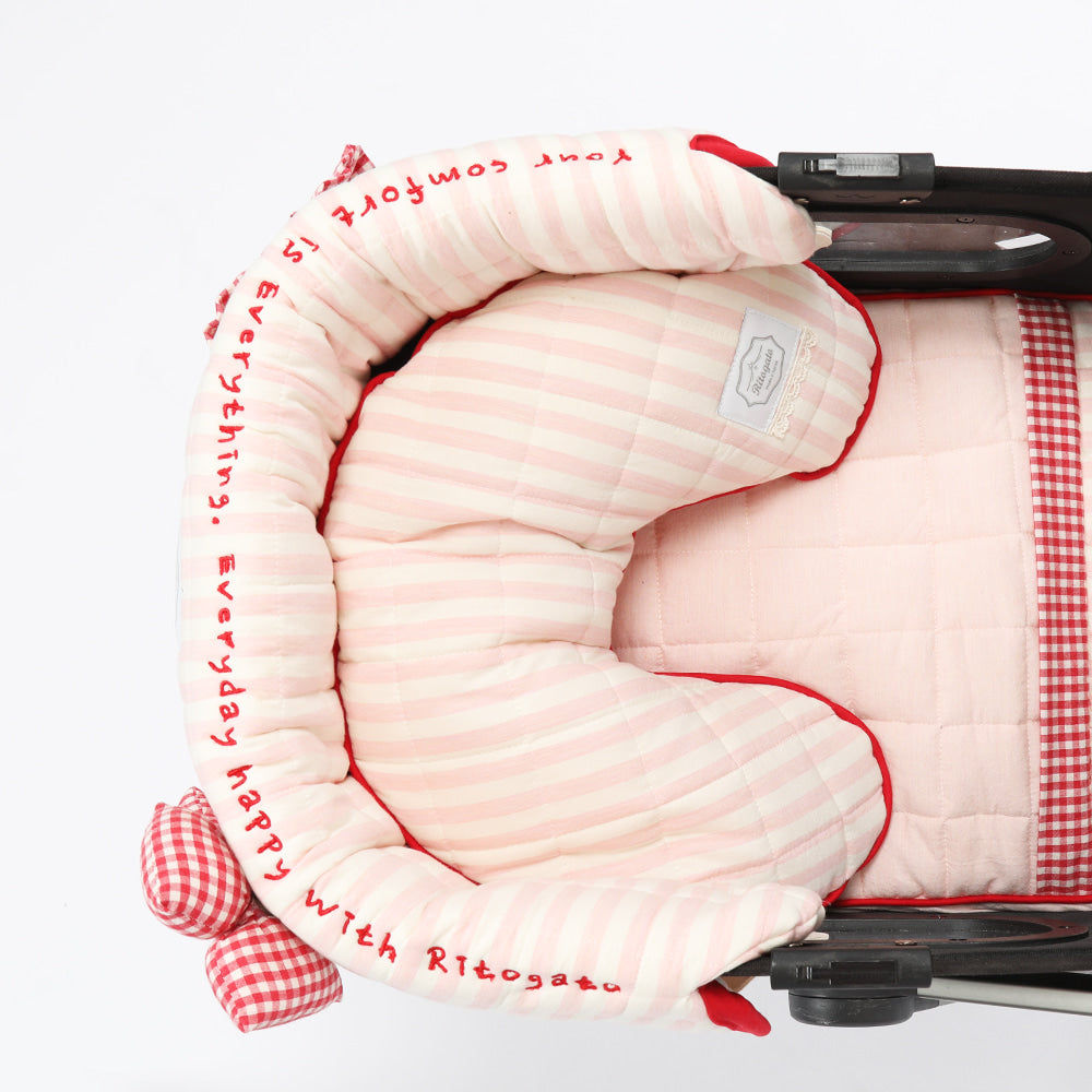 Ritogato Chou-Ribbon Buggy Cover-up Pillow 韓式簡約款寵物半月枕 (三色)