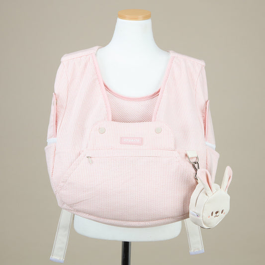 【Version 5】 Ritogato Voddly Petite Front Bag 前孭寵物袋 細版夏日透氣質料 粉紅色