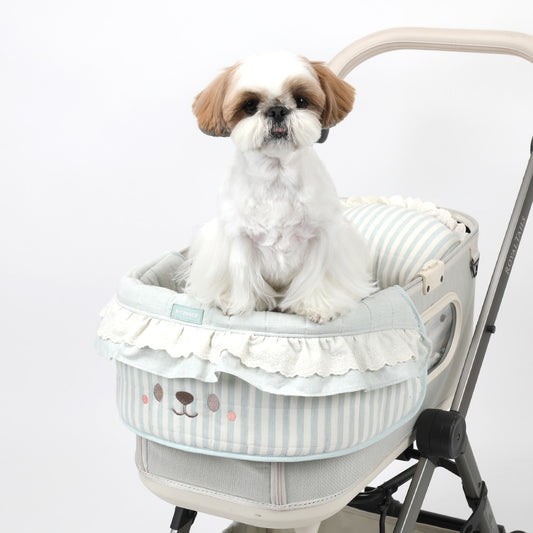 Ritogato Pawpaw Frill Pet Cart Guard 小熊喱士款寵物推車圍邊  - 湖水綠