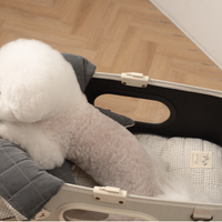 Ritogato Honeybuney Pet Cart Cushion 小熊格仔款寵物推車車墊 - 灰色