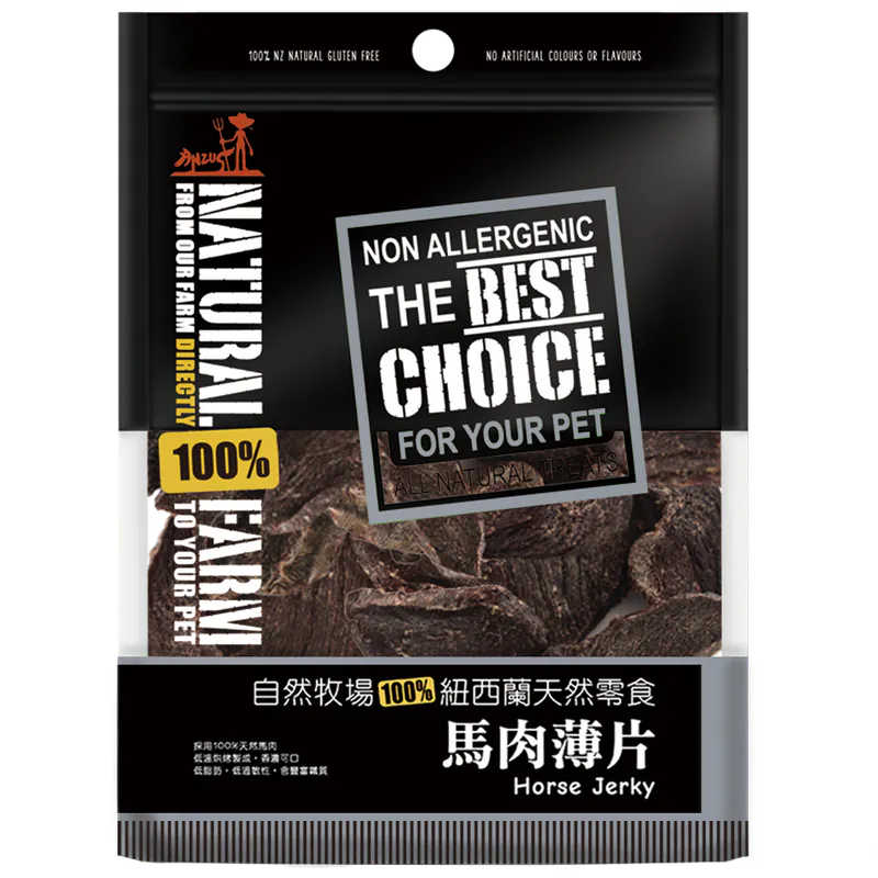 自然牧場 Natural Farm 天然寵物零食 馬肉薄片 Horse Jerky 70g