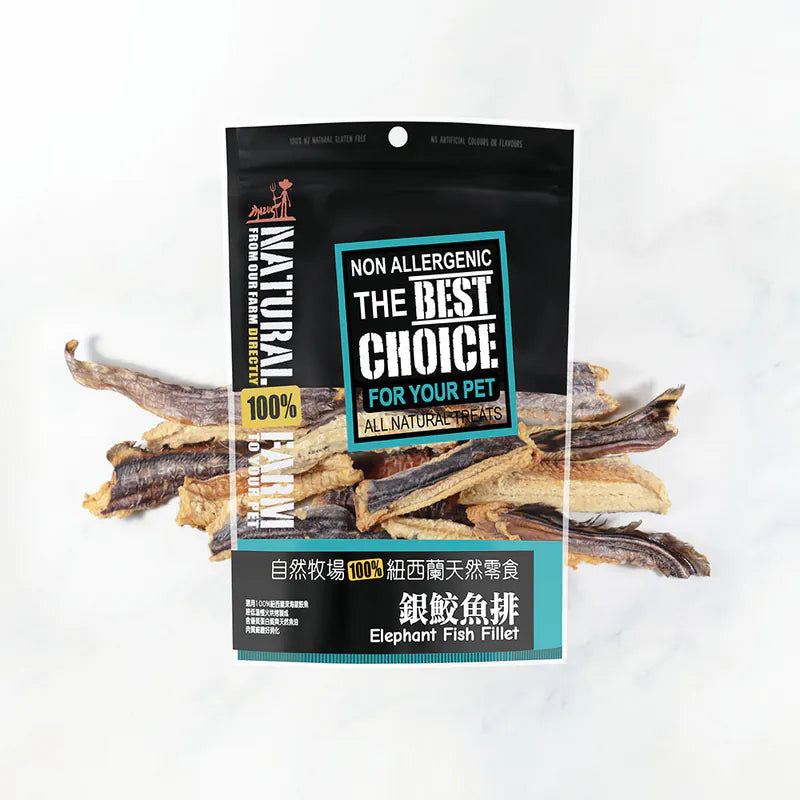 自然牧場 Natural Farm 天然寵物零食 銀鮫魚排 Elephant Fish Fillet 100g