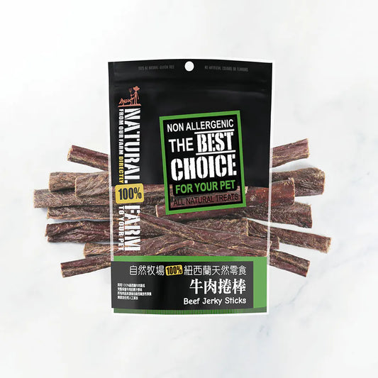 自然牧場 Natural Farm 天然寵物零食 牛肉捲棒 Beef Jerky Sticks 100g