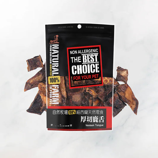 自然牧場 Natural Farm 天然寵物零食 厚切鹿舌 Venison Tongue 100g