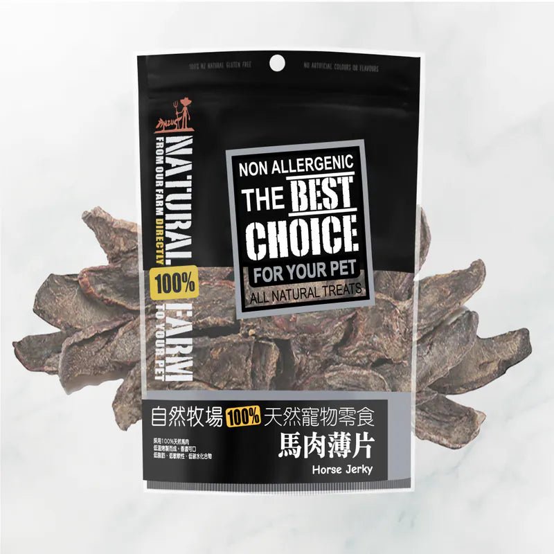 自然牧場 Natural Farm 天然寵物零食 馬肉薄片 Horse Jerky 70g