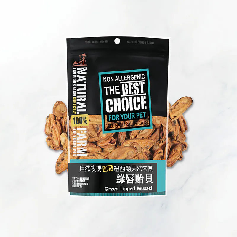 自然牧場 Natural Farm 天然寵物零食 綠唇貽貝 Green Lipped Mussel 60g