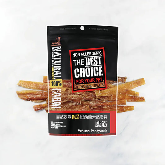 自然牧場 Natural Farm 天然寵物零食 鹿筋 Venison Paddywack 120g