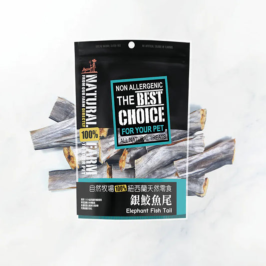 自然牧場 Natural Farm 天然寵物零食 銀鮫魚尾 Elephant Fish Tail 100g