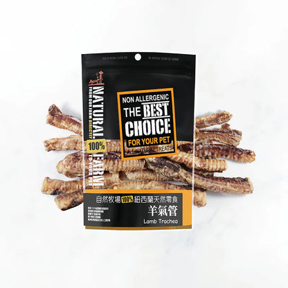 自然牧場 Natural Farm 天然寵物零食 羊氣管 Lamb Trachea 100g