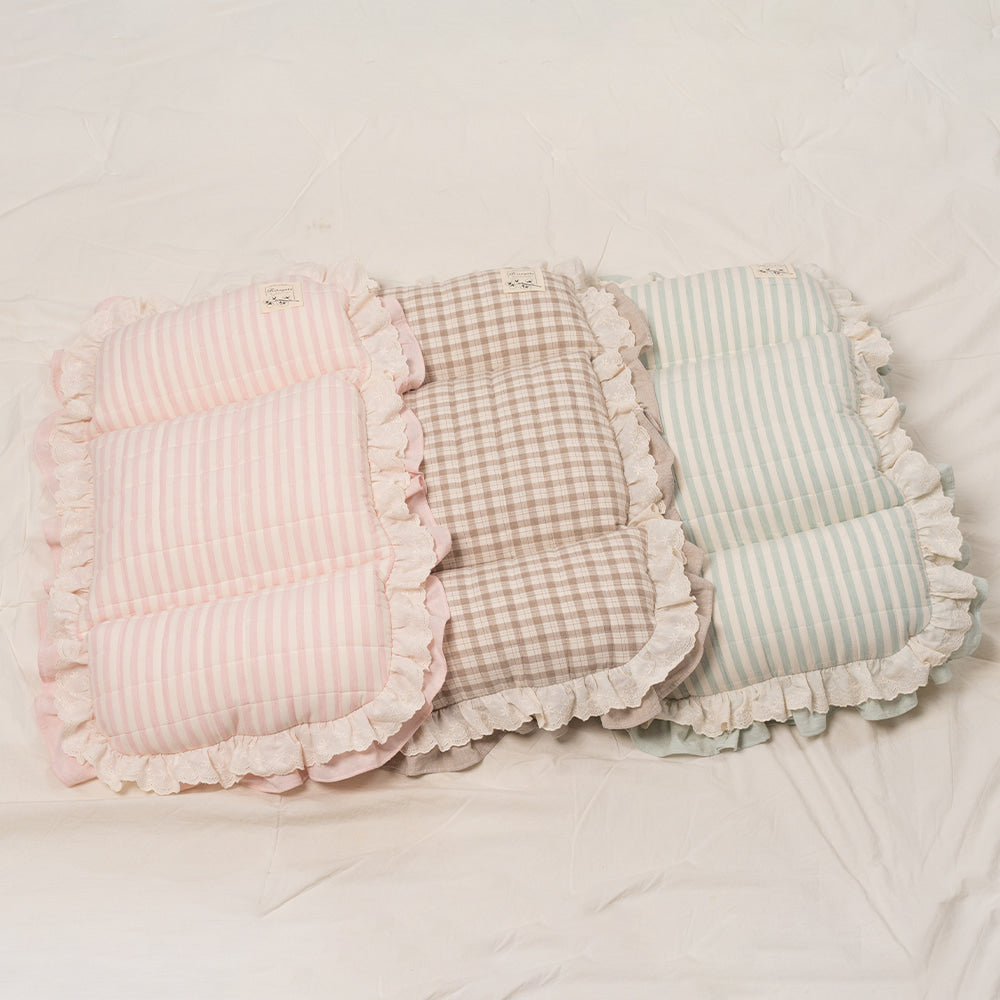 【預訂】 Ritogato Pawpaw Frill Pet Cart Cushion 小熊喱士款寵物推車車墊套裝- 啡色