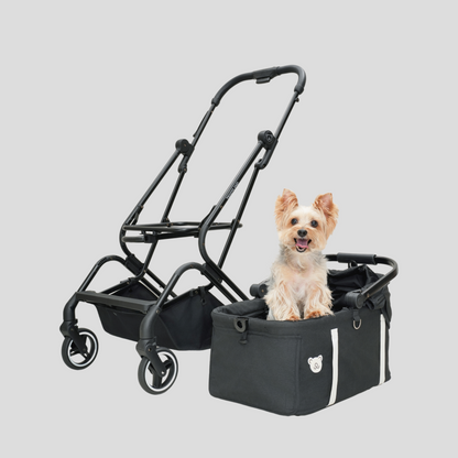 TeddyLand Petite 寵物手推車 Black 黑色