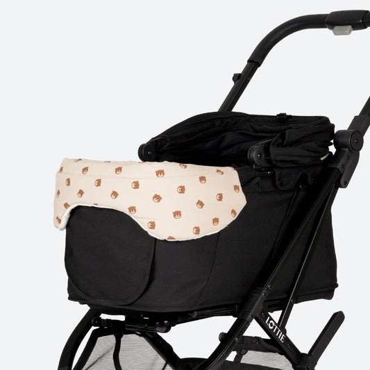 Rottie 寵物推車 杏色熊仔車圍邊 Stroller Round