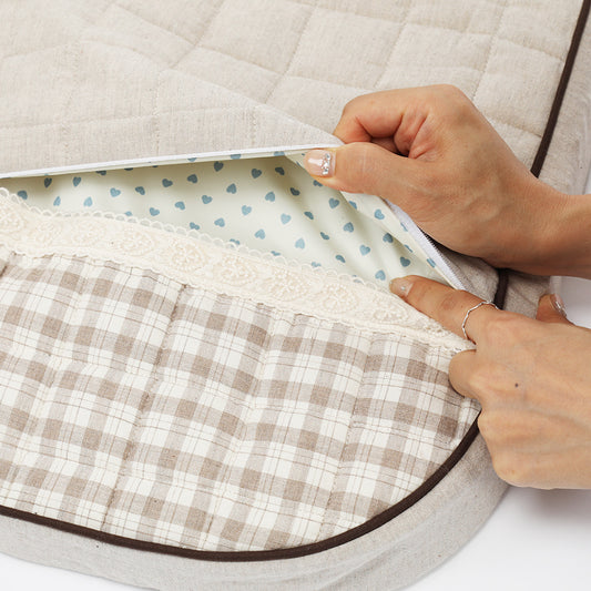 Ritogato Chou-Ribbon Buggy Cover-up Cushion 韓式簡約款寵物推車車墊套裝 - 粉紅色