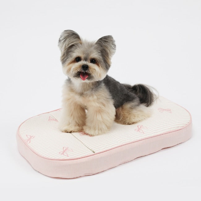 Ritogato Pliant Buggy Cover-up Cushion 蝴蝶結喱士款寵物推車車墊套裝 - 粉紅色