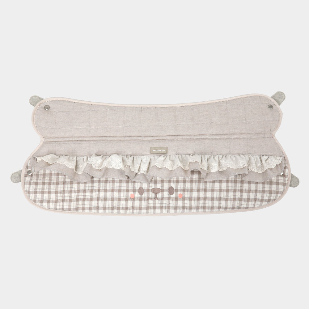 【預訂】Ritogato Pawpaw Frill Pet Cart Guard 小熊喱士款寵物推車圍邊 - 啡色