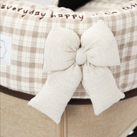 Ritogato Chou-Ribbon Cover-up Guard 韓式簡約款寵物推車圍邊 - 啡色