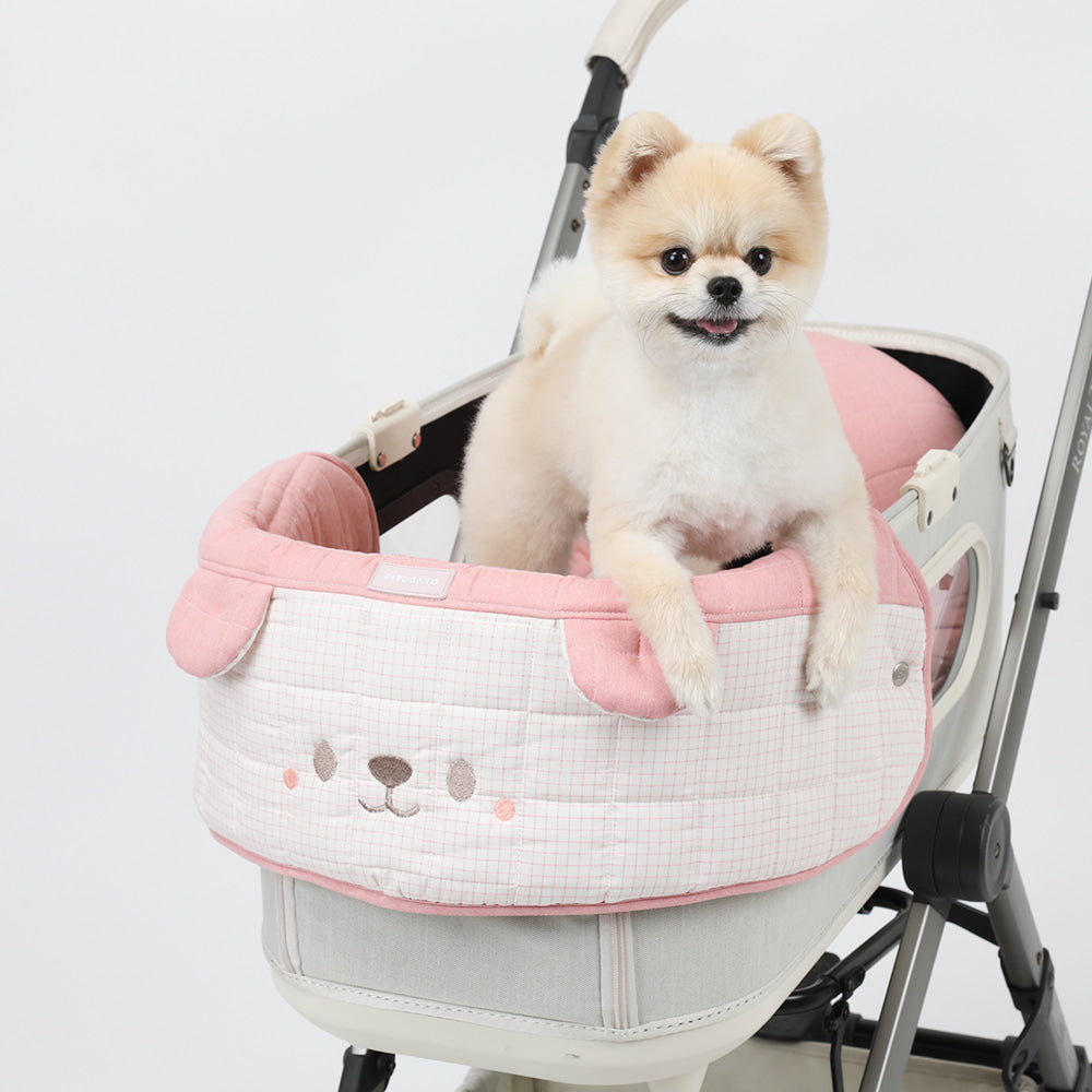 Ritogato Honeybuney Pet Cart Guard 小熊格仔款寵物推車圍邊 - 粉紅色