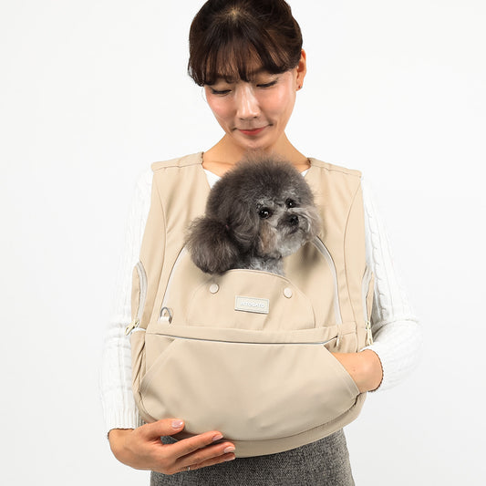 【V7】Ritogato Voddly Plus Front Bag 前孭寵物袋 透氣網質料 杏色
