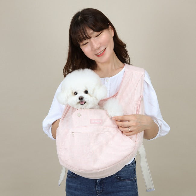 【Version 5】 Ritogato Voddly Petite Front Bag 前孭寵物袋 細版夏日透氣質料 粉紅色