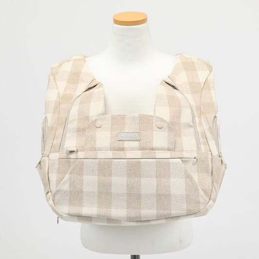【V7】Ritogato Voddly Plus Front Bag 前孭寵物袋 透氣網質料 杏色格仔