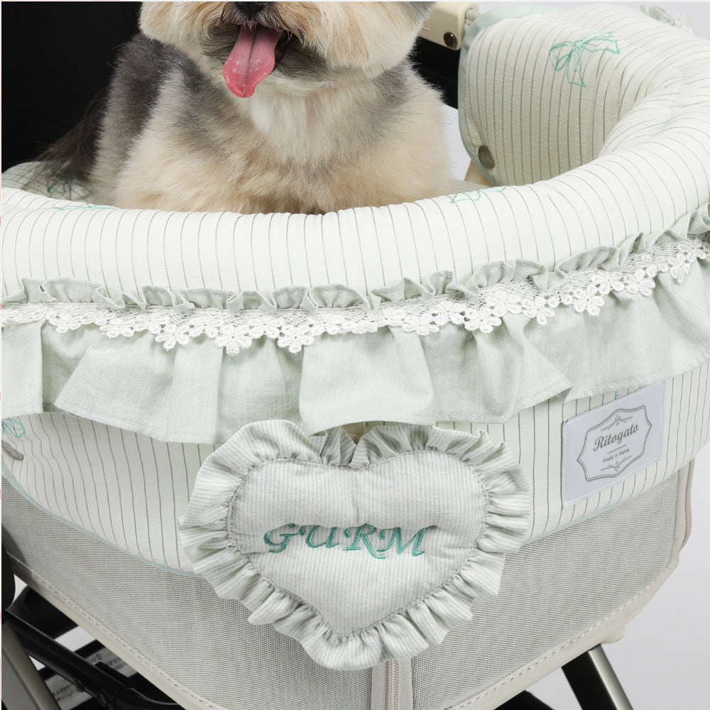 【訂製商品】Ritogato 荷葉邊心形客製吊牌 Custom name tag