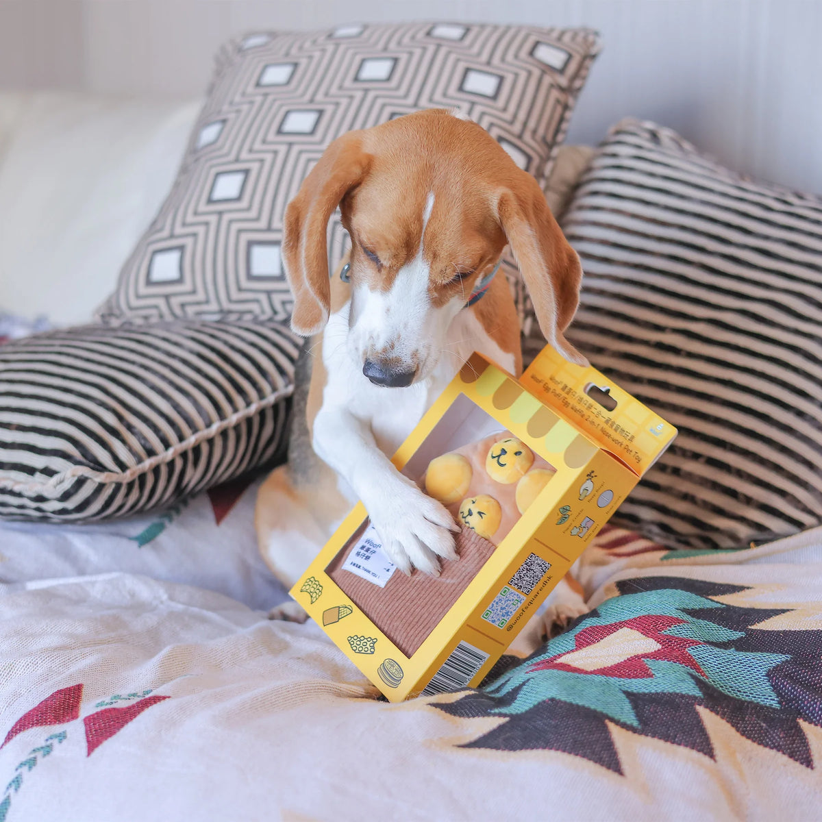 Woof² 雞蛋仔/格仔餅藏食寵物玩具